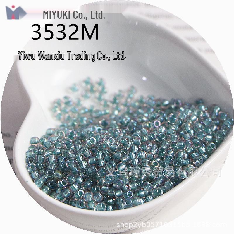 Miyuki 3mm Iridescent Silver-Lined Seed Beads for DIY Crafting, Bracelets, and Necklaces