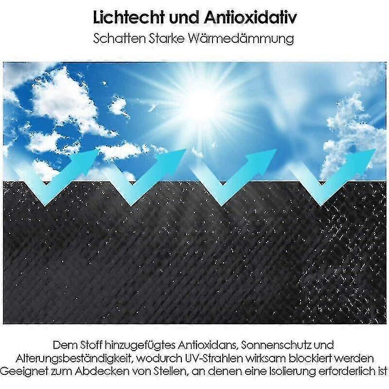 Schutzplane, 2x2 M Polyethylen-Plane, Grau Mit Ösen, Wasserdichte Und Wetterfeste Schutzplane Für Gartenmöbel, Holz, Sw