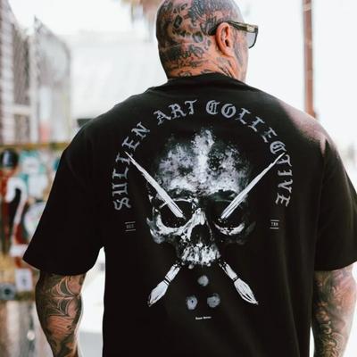 Letnia Moda Szablon Szkieletu z Nadrukiem Liter T-shirt Męski Krótki Rękaw Harajuku Street Fashion T-shirt Damskie Letnie Top
