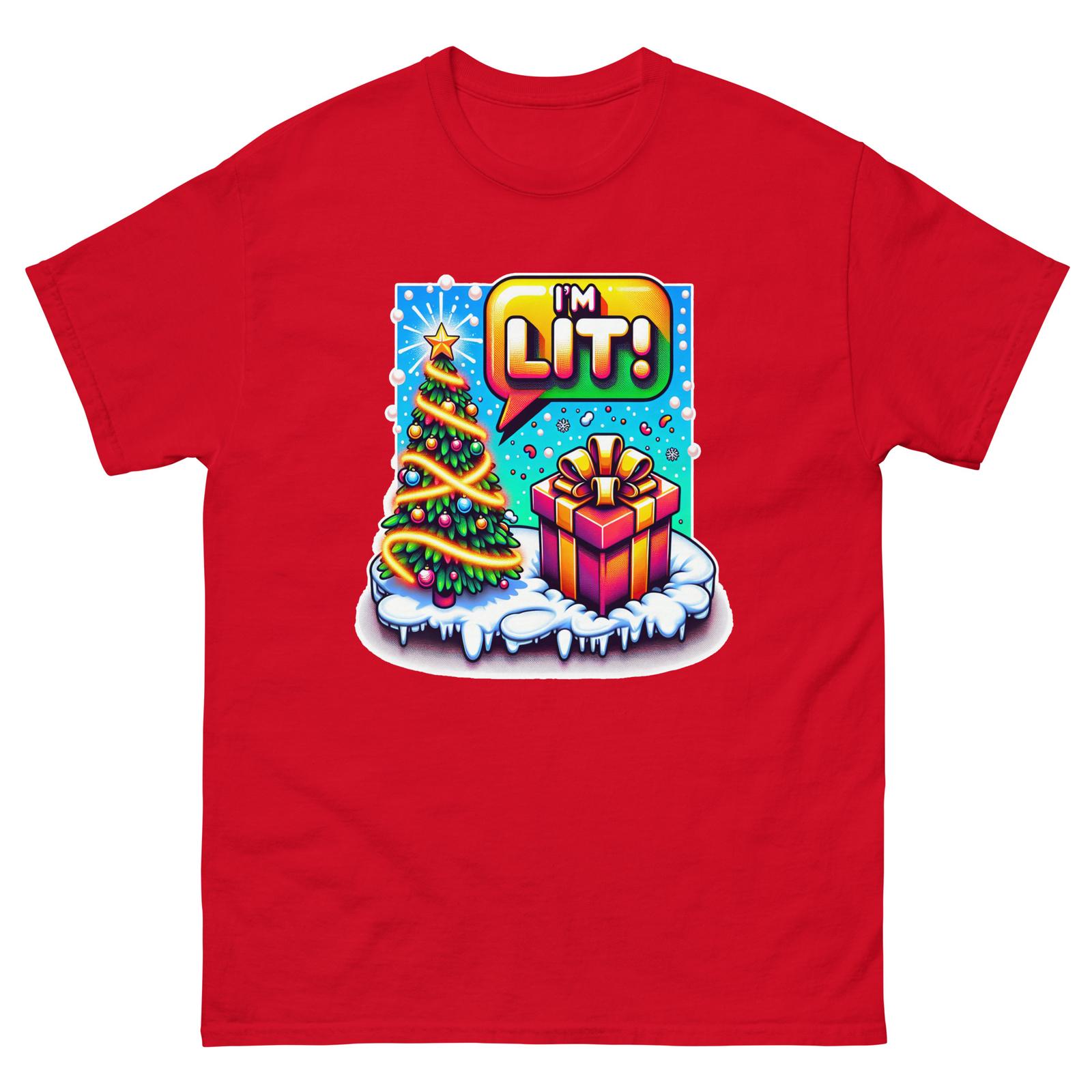 I m Lit Christmas Xmas Funny T-Shirt M