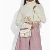 New COACH Tabby Pebbled Leather Chain Bag, Handheld Shoulder Bag Trumpets Women's Chalk White 7110-B4HA
