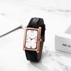 Watch with Leather Antique Roman Analog Black Quartz Perfect for Fashion or As a Gift for Her Women's Strap, Numeral, Display, Waterproof, Watch,