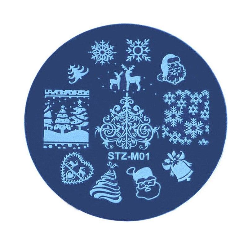 1pc Nail Art Stamping Plates Flower Animal New Year Merry Christmas Design Nail Templates Stamp Image for Manicure Stencil Tools