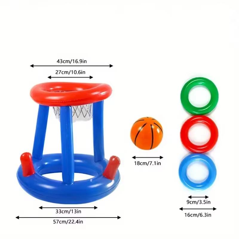 Kid Summer Inflatable Colorful Water Interactive Basketball Hoop Suitable For Beach Pool Party Games Pool Accessories