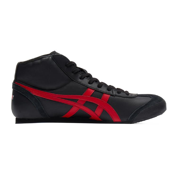 ONITSUKA TIGER Mexico Mid Runner Sports Retro Shoes Unisex Sneakers Black Red 1183B577-001