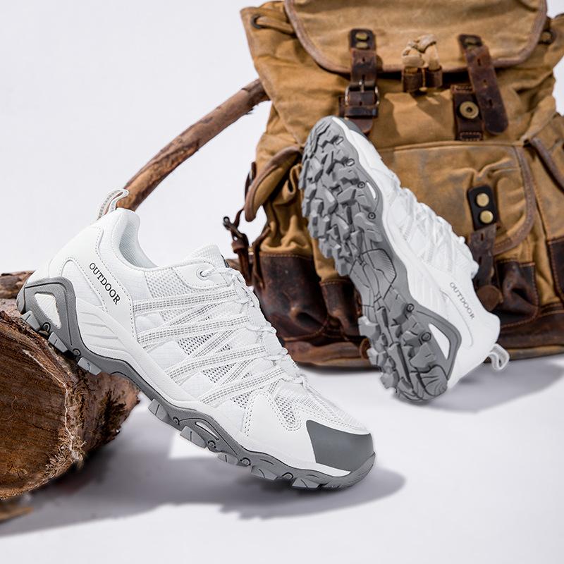 New Adult Male and Female Couples Breathable Mesh Lightweight Shock Absorption Outdoor Off-road Hiking Shoes Non-slip Hiking Shoes