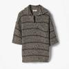Roberto Collina Striped Polo Knit Nero Ecru Black Rcf1m50001a98