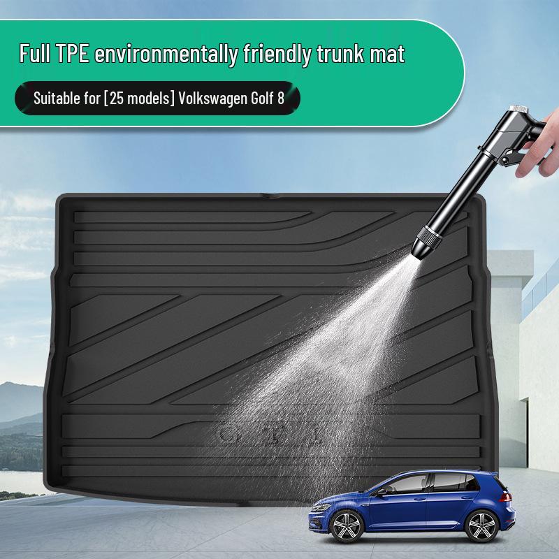 Volkswagen Golf 8 TPE Trunk Mat: Dirt-Proof Protection, Set of 25