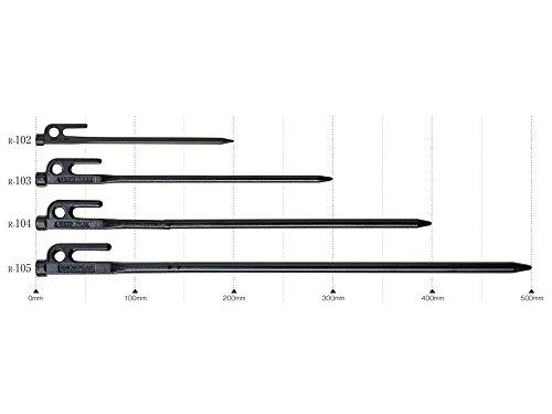 Snow Peak 30cm Solid Stakes R-103 Forged Pegs for Tents, Tarps, and Outdoor Camping (Pack of 10)
