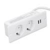 Embedded Power Outlet 2 USB 2  10A Ports Recessed Desk Socket In Desk Power Hub with 1.5m Cable