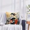 1pc Japanese-Inspired Geisha Art Pillowcase - Single-Sided Print, Zippered Closure, Machine Washable, Contemporary Home Decor for Bedroom, Living Room