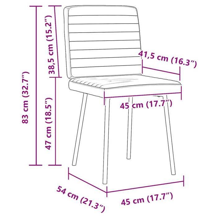 VidaXL Chaises à manger lot de 6 vert foncé velours 3315528