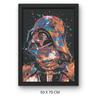 Paint by Numbers Picture with Frame Abstract Darth Vader 50X70 Cm