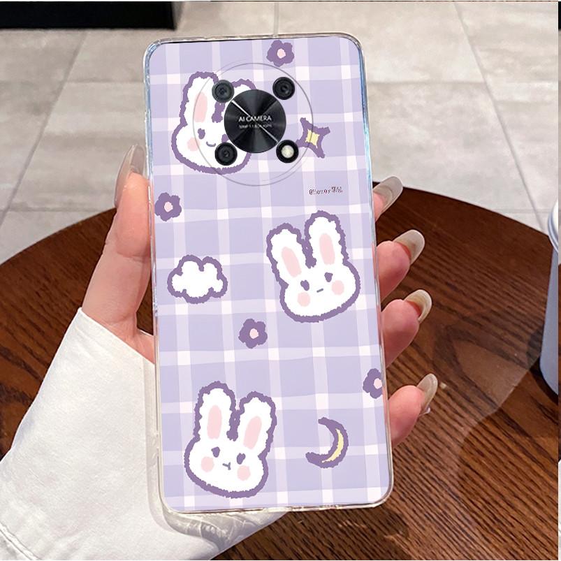 Case for Huawei novaY90 nova Y90 Casing CTR-LX2 LX1 LX3 Cover Clear Soft Silicone TPU Luxury Love Heart Rabbit Funny Phone Case