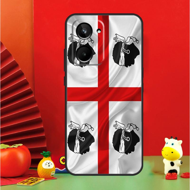 Flag of Sardinia For Realme GT6 GT7 15 Pro 10 11 12 13 14 Pro Plus C65 C67 C63 C61 C55 C51 C53 C35 C75 Case