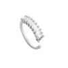 European-American Leaf & Flower Diamond Inlaid Nose Ring - Elegant, Creative, Piercing-Free.