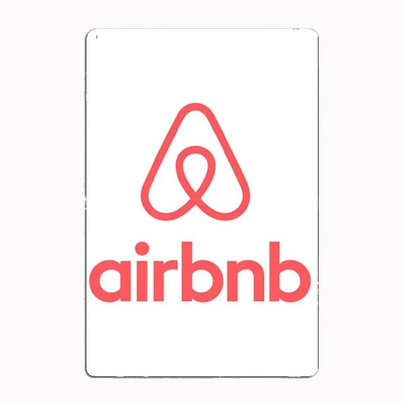 Vintage Airbnb Logo 1 Metallskilt Plakat Veggdekor Kino Stue Veggmaleri Morsomt Blikkskilt Kjøkken Soverom Kafé Bar Pub Stue