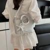 Shoulder Bag Small Basket Bag PU Shining Banquet Handbag Fashionable Sweet Star Silver Bag  Women