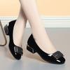 Scarpe Basse a Punta Quadrata, Comode e Non Stanche da Indossare, Fibbia Quadrata, Colore Unito, Semplici e Versatili, Scarpe Basse Morbide per Tutti i Giorni