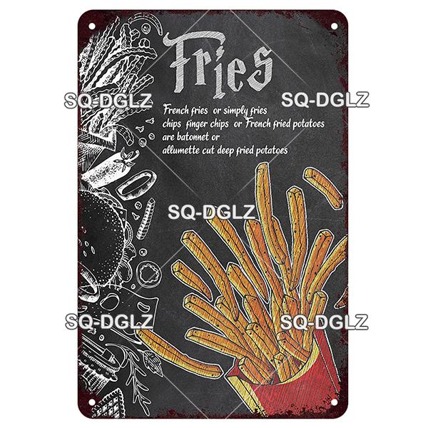 SQDGLZ Vintage Pizza Delicious Food Metal Sign Tin Sign Plate Home Bar Door Wall Decor Sticker Decoration Plaque Poster Gift