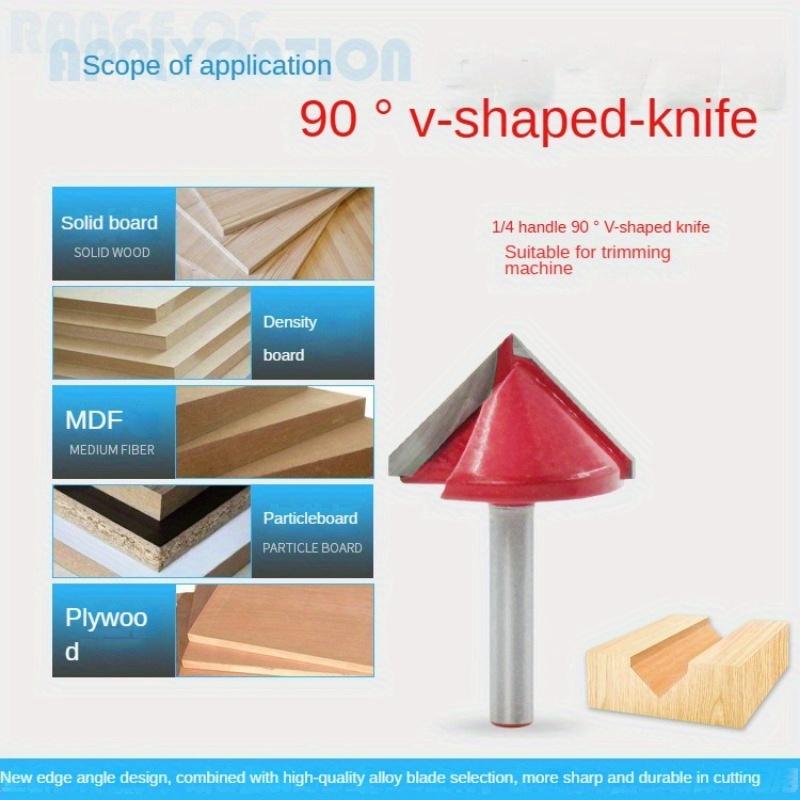 90° V-Shaped Knife for Trimming Machine: New Edge Design, High-Quality Alloy Blade, Suitable for Solid Wood, MDF, Particleboard, and Plywood