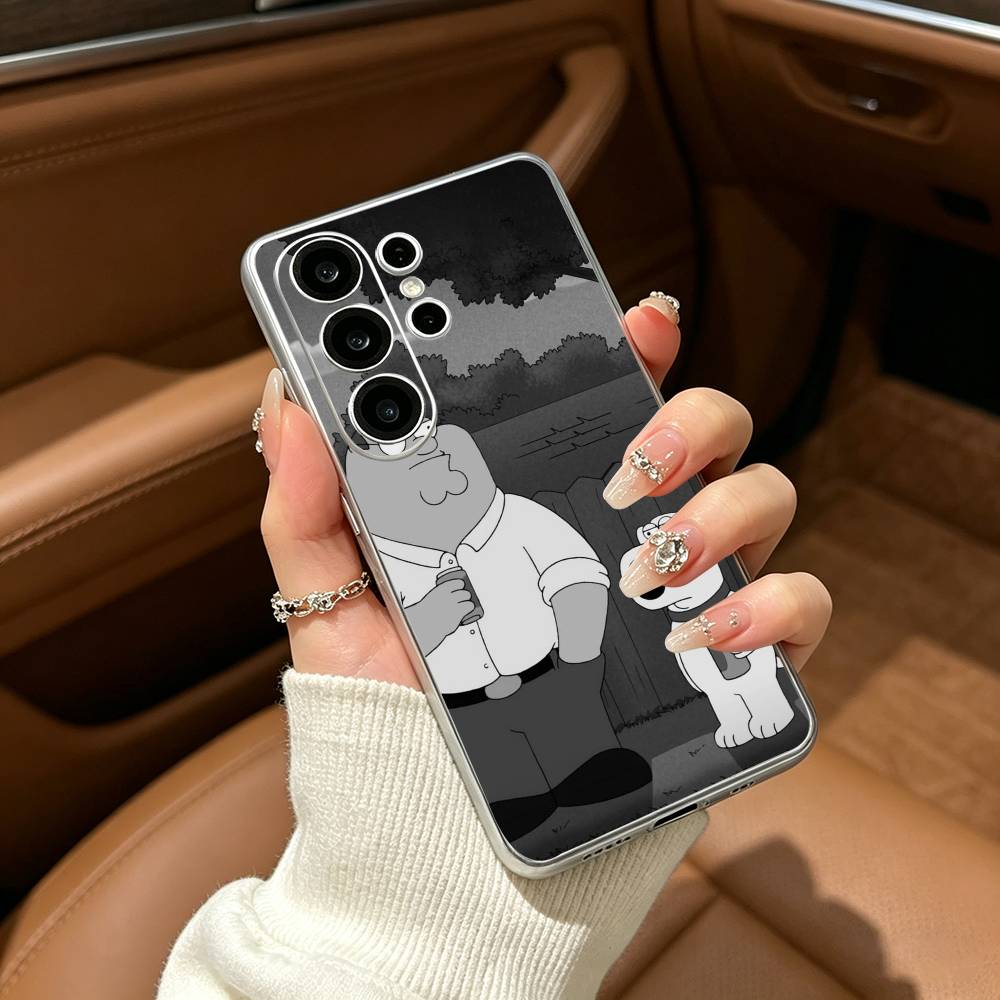 Family Cute G-Guys Phone Case For Samsung S25,S24,S21,S22,S23,S30,Ultra,S20,Plus,Fe,Lite Transparent Cover