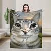 Explosion Toilet Meowl Cat Warm Soft Blanket Novelty Plane Travel Throw Blanket Couch Bed Flannel Bedspread Sofa Bed Cover