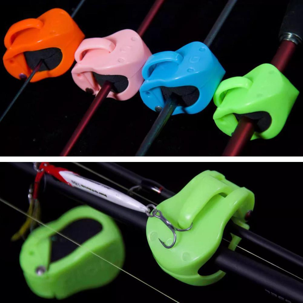 1/4Pair Silicone Fishing Rod Holder Ball Straps 5 Hole Lightweight Fishing Tackle Tie Organizer Storage Rack Fishing Accessories