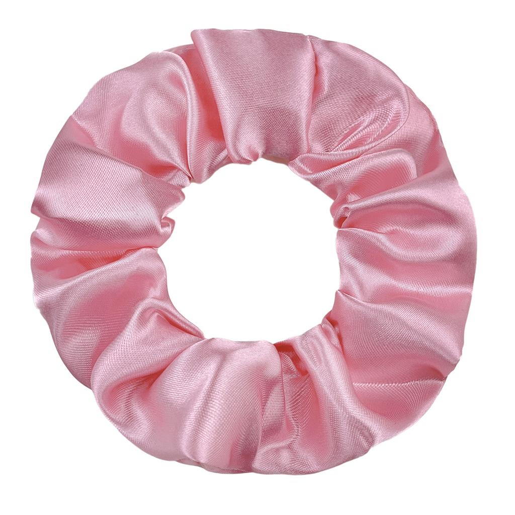 Seidensatin Scrunchies Damen Einfarbig Haargummi Elegant Pferdeschwanzhalter Gummiband Elastisches Haarband Haaraccessoires
