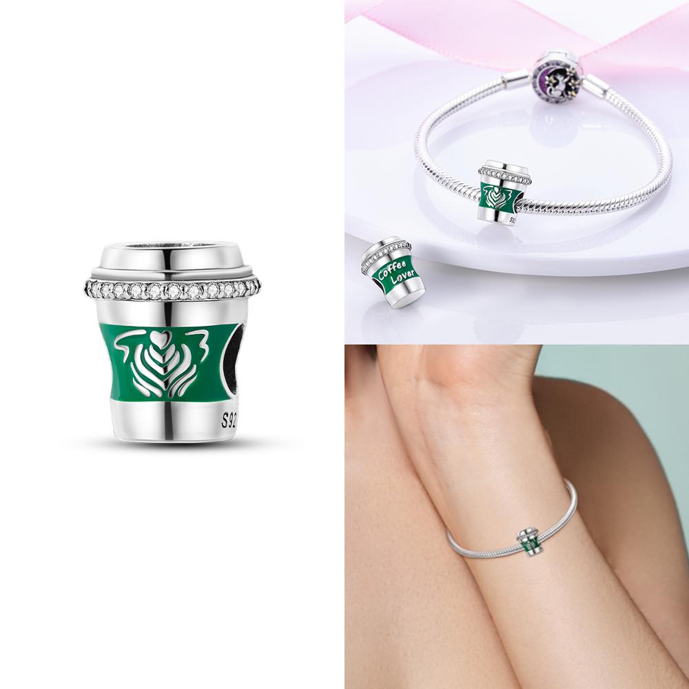 Green Color Four-Leaf Clover Avocado Copper Cactus Green Series Charms Beads Fit 3Mm Original Bracelet Diy Jewelry Gift