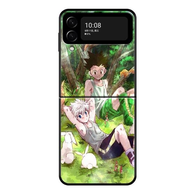 Hunter ×Hunter Gon Freecss Telefon Kılıfı Için Samsung Galaxy Z Flip 4 Z Flip3 5g Kabuk Galaxy Z Flip Sert Kapak Couqe