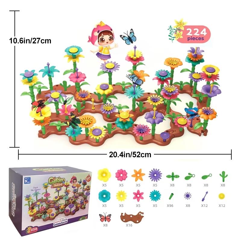 Grow Their Imagination With Stem Educational Flower Garden Construction Plaything - Perfect Present For 3-7 Year Old Young Boys & Girls