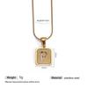 Stainless Steel Electroplated 26-Letter Pendant Necklace with Round Snake Chain