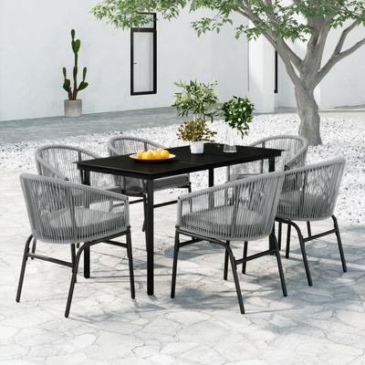 Vidaxl 7-Piece Garden Furniture Set, Grey