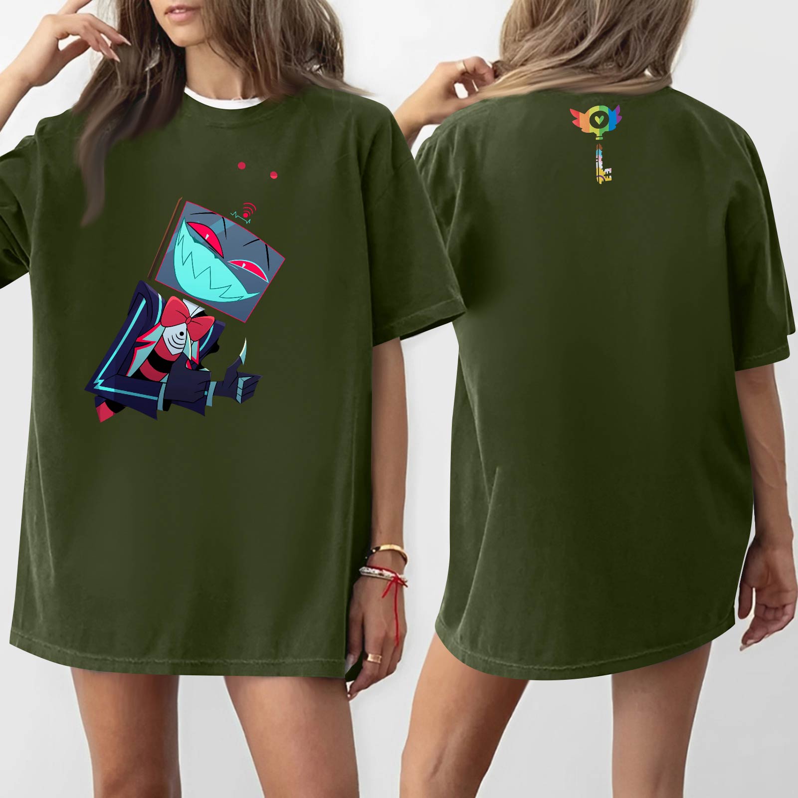 

Женская футболка с круглым вырезом и короткими рукавами с принтом M