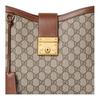 Gucci Padlock Lock Closure Chain Strap Canvas And Leather Trimmed Tote Shoulder Bag Women handbags Beige Ebony 795113-KHNKG-8534