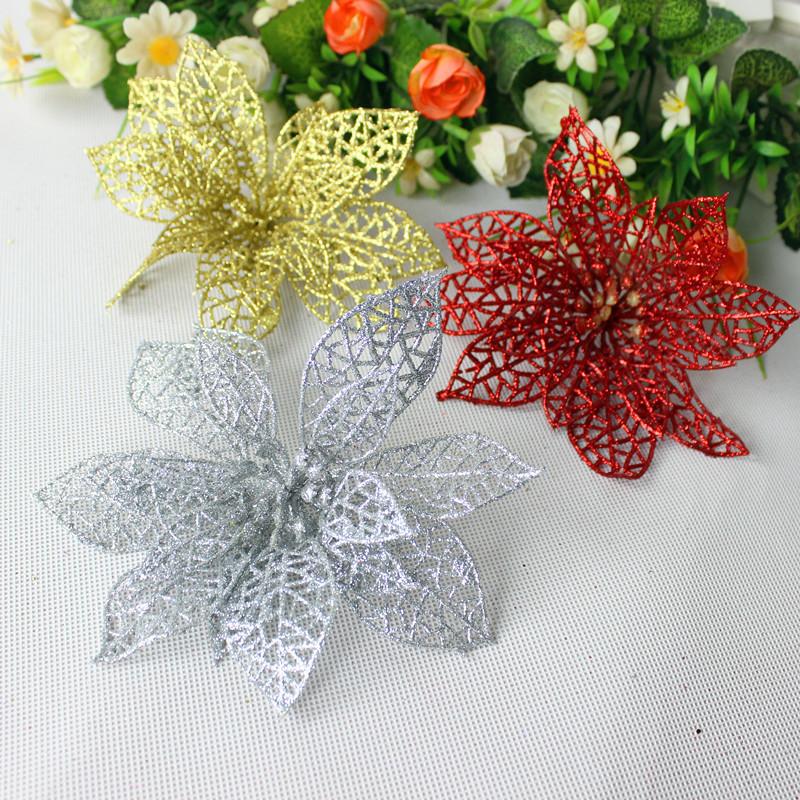 14cm Stylish Faux Christmas Flower Decorations For Wreaths Trees And Festive Events