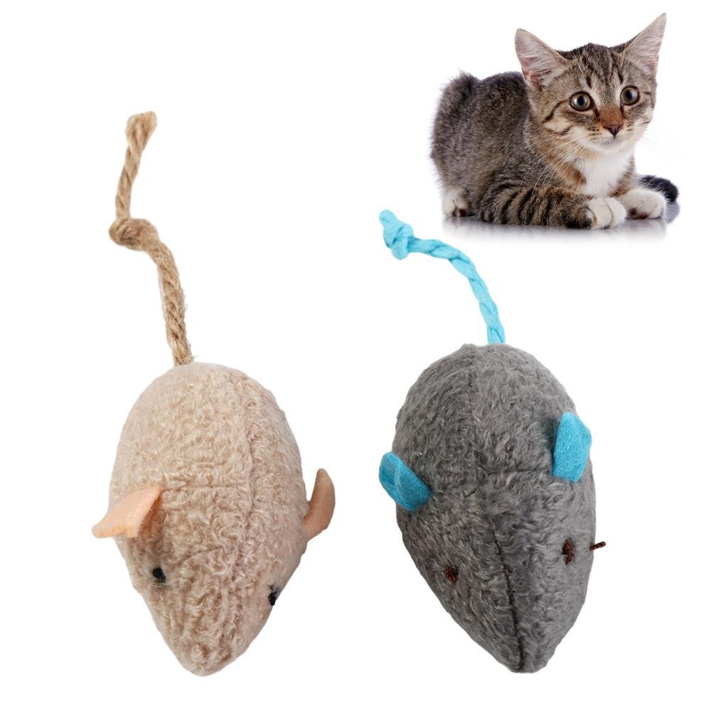 2pcs Funny Plush Interactive Soft Catnip Toy Fake Mice Simulated Mouse Cats Training Toy
