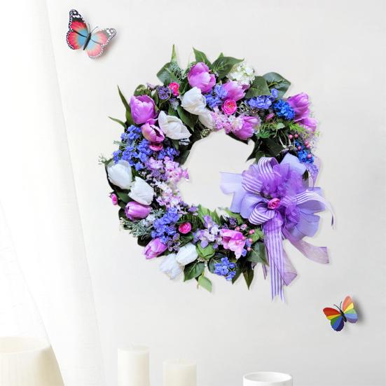 

Yousheng подвесной кулон подарок на день матери из искусственного шелка ткань в форме тюльпана дверная вешалка венок весенние аксессуары 45cm