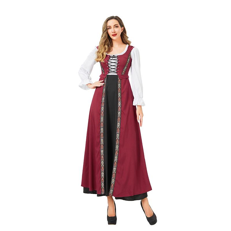 Halloween Costume Retro Court French Dress Medieval Renaissance Costume European Idyllic