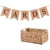 Wedding Decorations for Reception Basket Pre-Strung Kraft Banner for Wedding Birthday Baby Shower Graduation Decor Party Favors Supplies