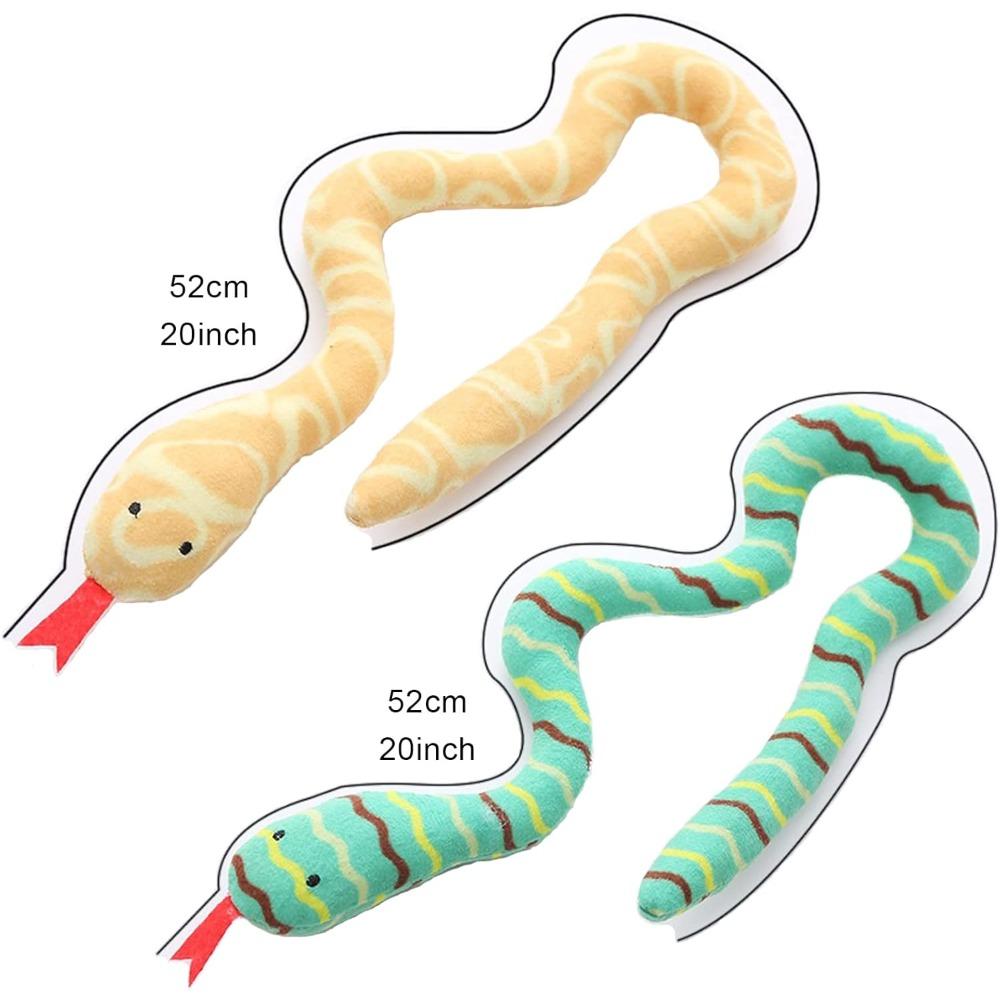 Cat Nip Snake Toys for Indoor Snaky Toy for Kitten Play Soft Plush Toy for Kitty Chewing Teeth Cleaning Interactive Toy for Pets