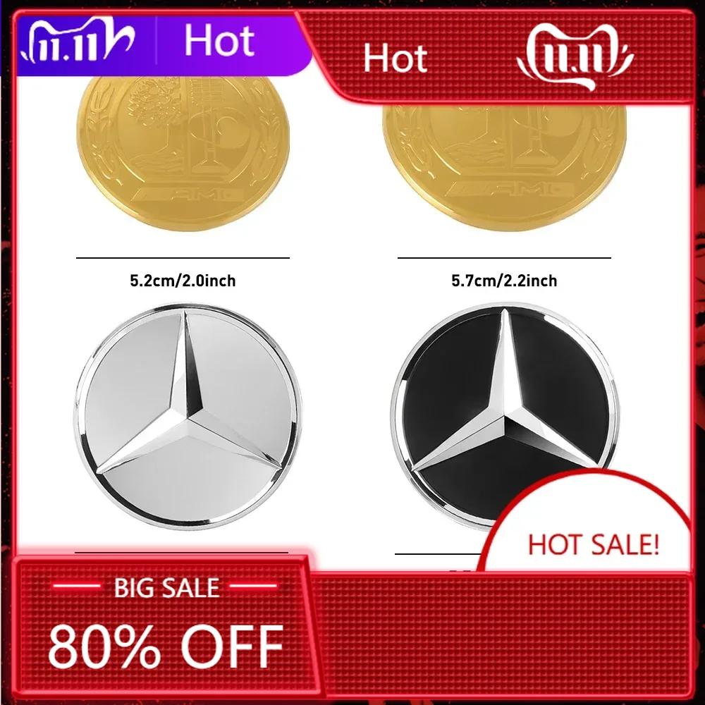 For Mercedes Benz 52mm 57mm Car Steering Wheel Badge Sticker Replacement Decoration for Mercedes Benz AMG A B S R G GLK GLA CLA