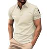 Men's Spring Solid Color Short Sleeve Lapel Shirt Men's Casual Fashion Shirt