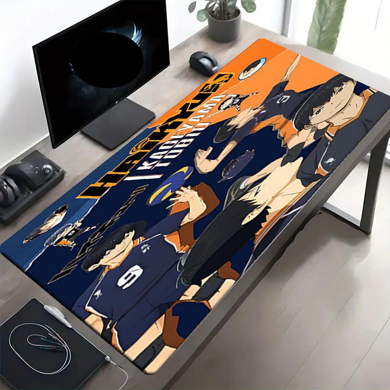 Haikyu Print Mouse Pad, Anti‑Slip Desktop keyboard Mat, for PC Laptop Gaming Working Daily Use, Cool Festival Surprise Gift