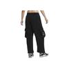 Nike Diseño de Logotipo de Ropa Deportiva Pantalones Deportivos de Punto de Pierna Recta Pantalones de Mujer Negro HQ4751-010