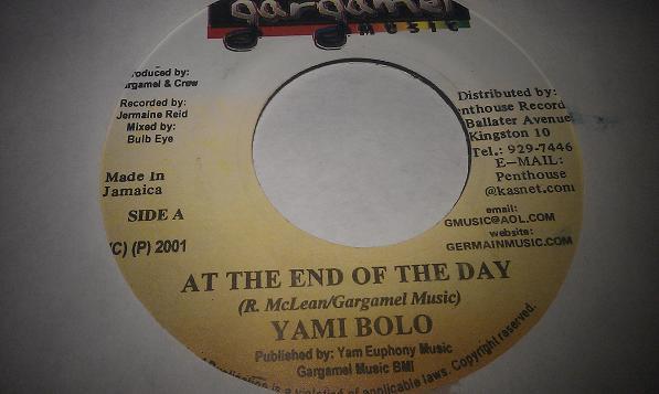 

7-дюймовая пластинка YAMI BOLO - В конце дня NONE Gargamel Music 2001 Япония Регги, Ска и Даб Б/У