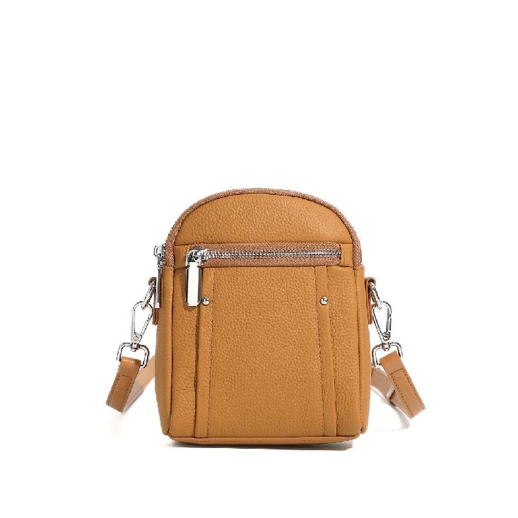 TOGO top-grain leather phone bag, mini versatile shoulder crossbody bag, new women's casual handbag, coin purse