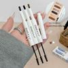 Su Anke Double-Ended Eyebrow Pencil & Mascara - Thickening, Angled, Smudge-Proof, Clear & Natural Finish