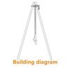 High Quality Hanging Tripod 117g Black&Silver Length 85cm Multifunction Camping Campfire Grill